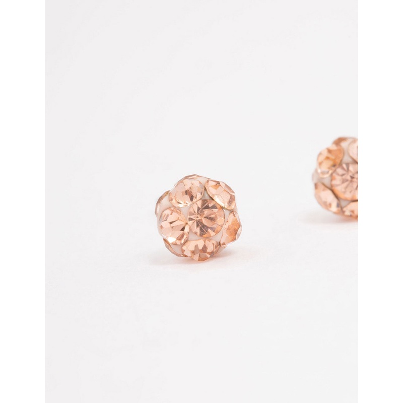 Sterling Silver Blush Fireball Stud Earrings