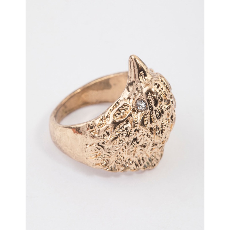 Antique Gold Majestic Eagle Ring