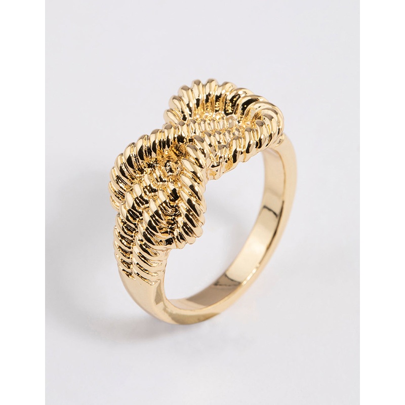Gold Plated Rope Knot Ring|SM|ML