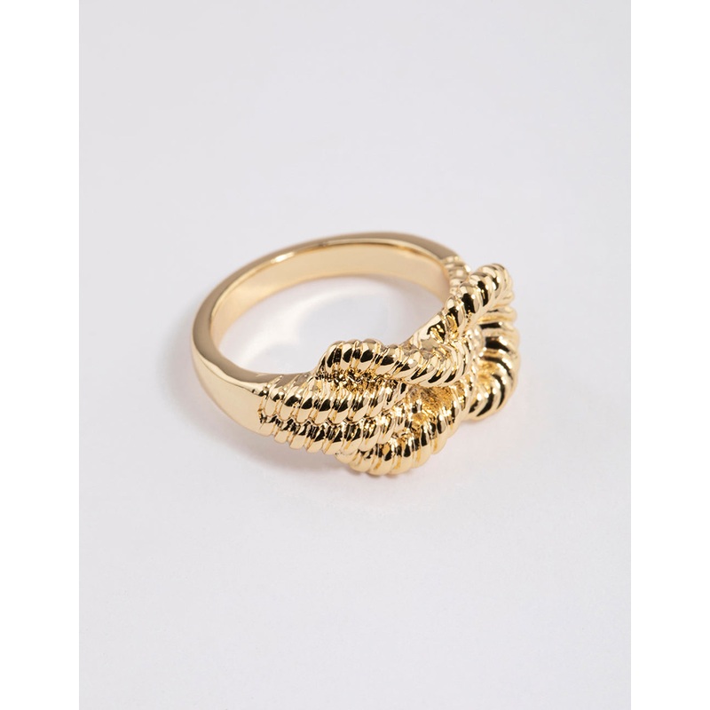 Gold Plated Rope Knot Ring|SM|ML