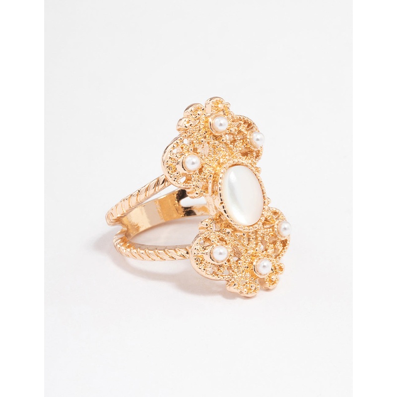 Gold Intricate Filigree Ring|SM|ML