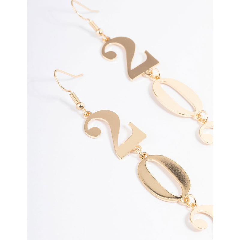 Gold 2023 Drop Earrings
