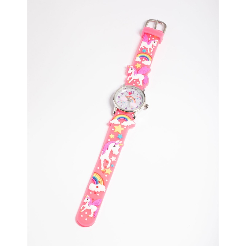 Kids Pink Band Silicone Watch