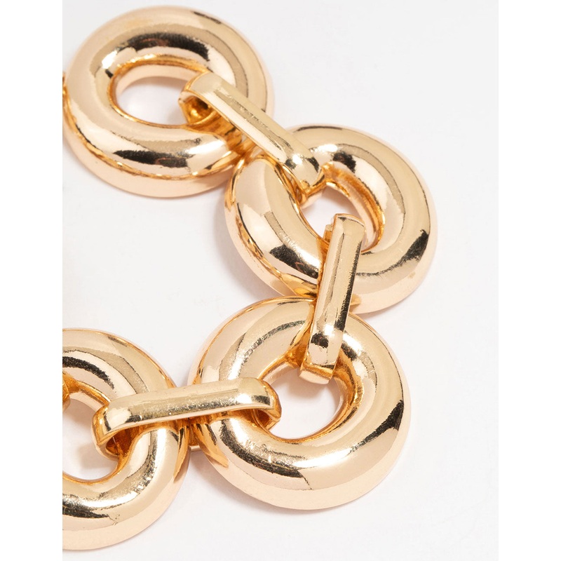 Gold Bold Round Chunky Bracelet