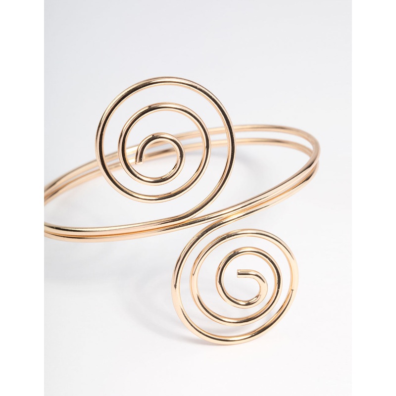 Gold Swirl Arm Cuff
