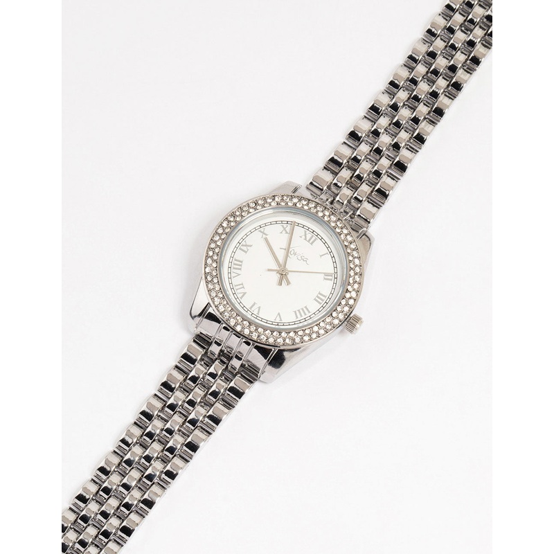 Silver Diamante Medium Watch