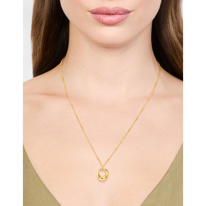 Waterproof Gold Plated Stainless Steel Bold Pendant Necklace