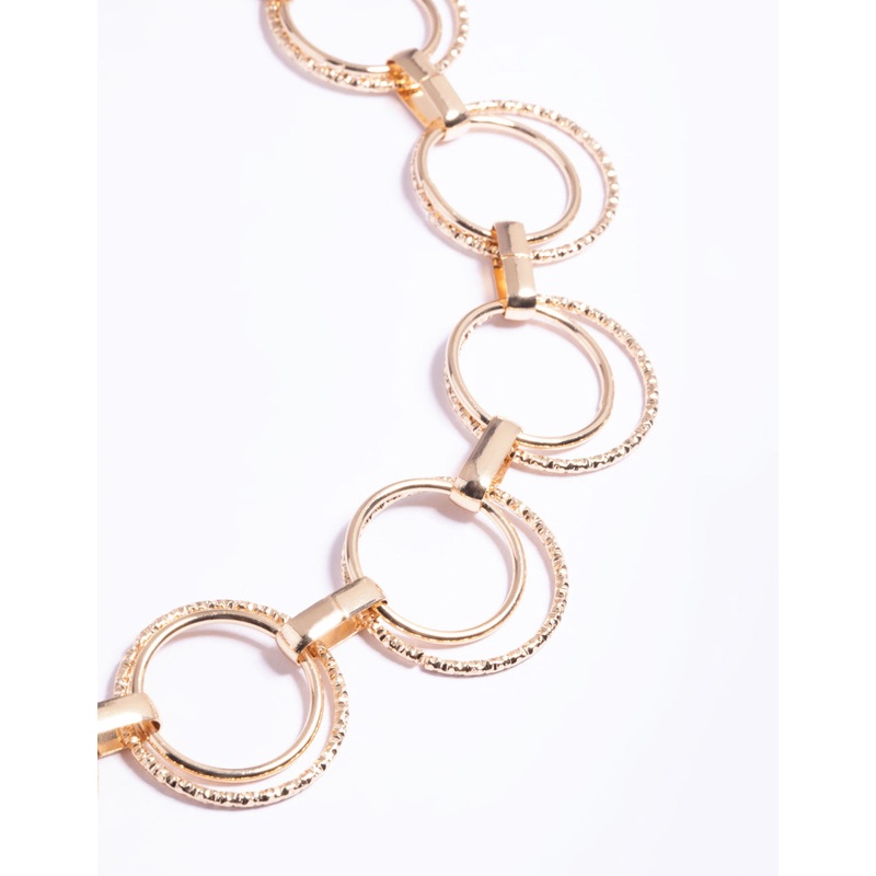 Gold Double Circle Link Belt