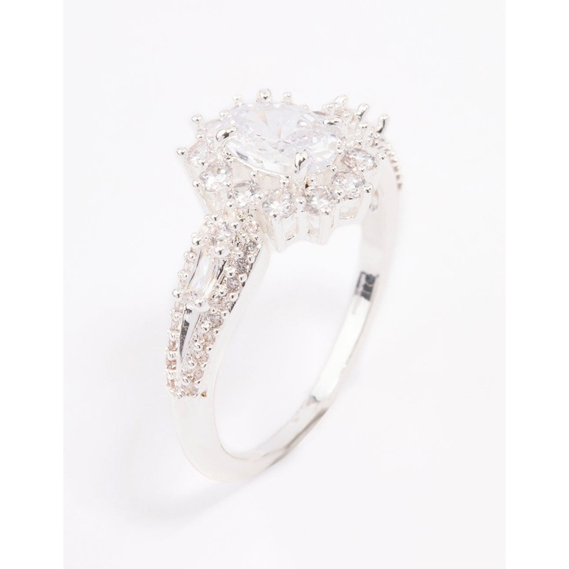 Silver Plated Opulent Statement Ring