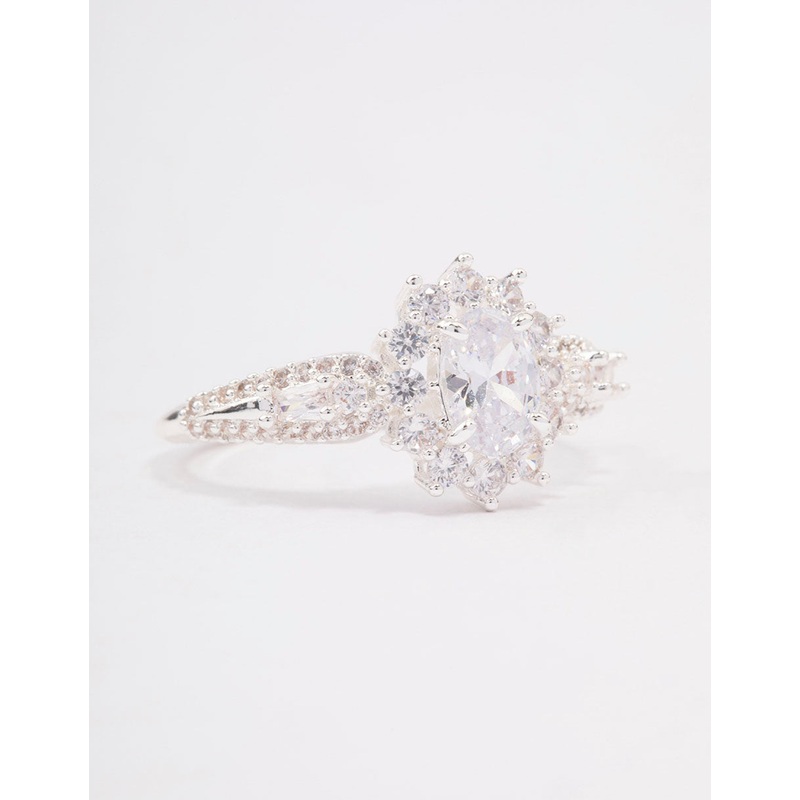 Silver Plated Opulent Statement Ring