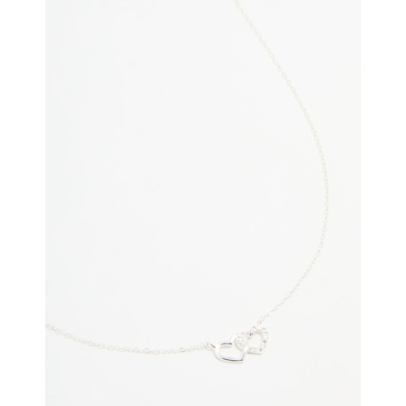 Sterling Silver Heart Link Necklace
