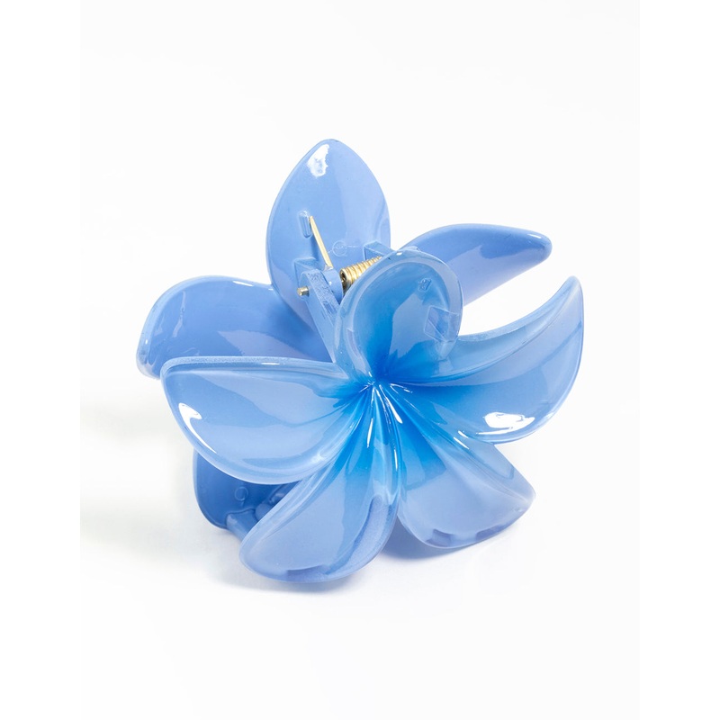 Blue Ombre Frangipani Claw Clip