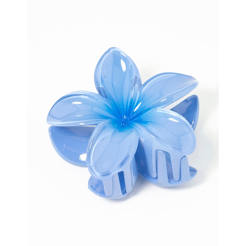 Blue Ombre Frangipani Claw Clip