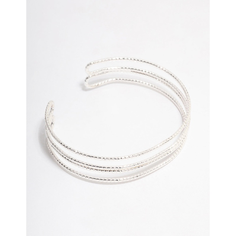 Silver Triple Open Wrist Cuff