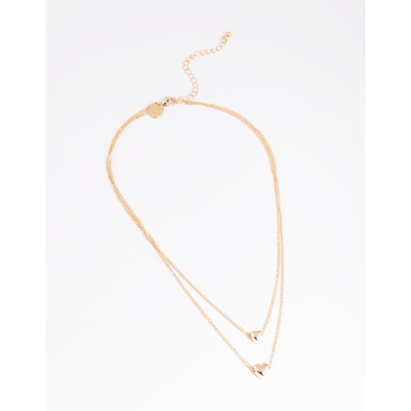 Gold Heart Layered Necklace
