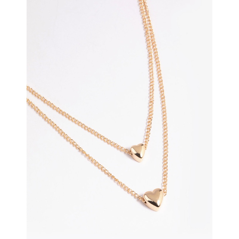 Gold Heart Layered Necklace