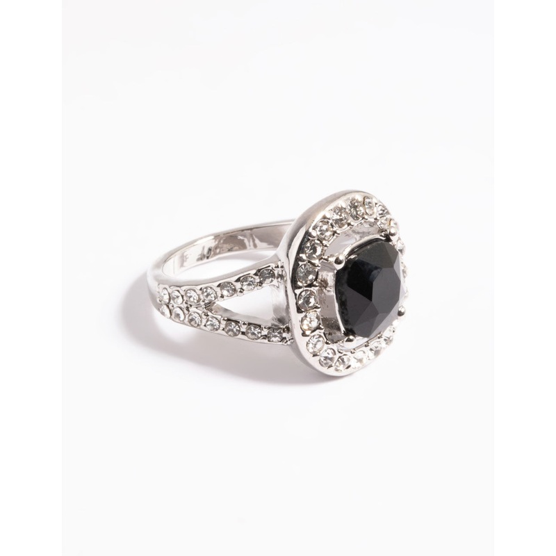 Silver Cushion Halo Ring|SM|ML
