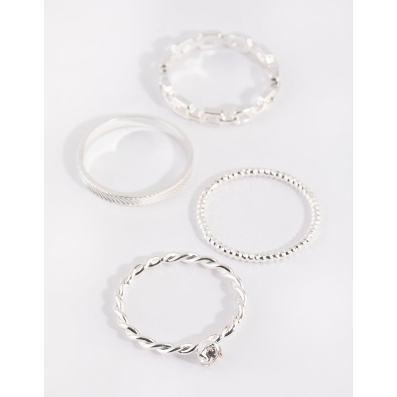 Silver Links Ring 4-Pack|SM|ML