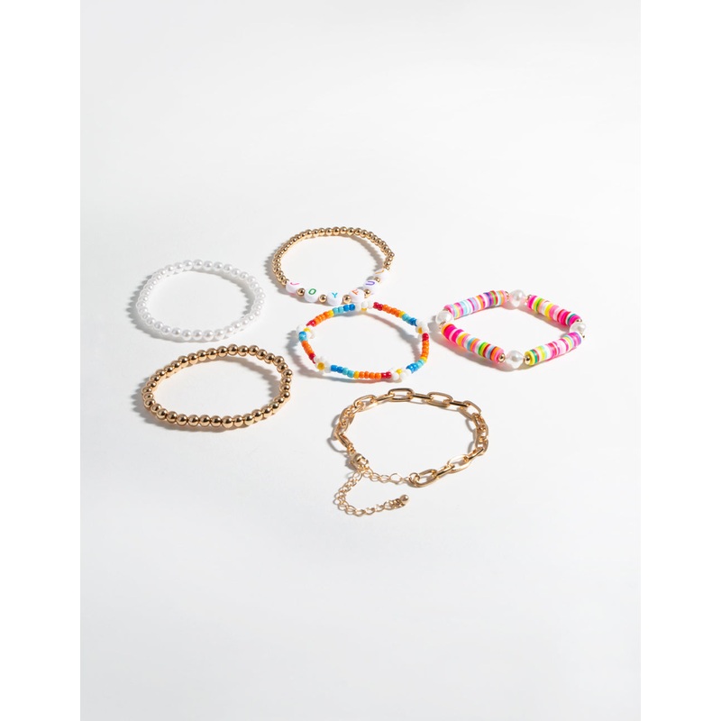 Gold Joyful Multi 6-Pack Bracelet