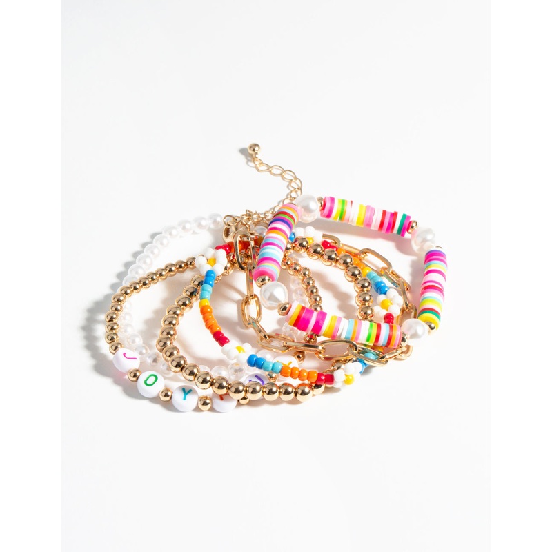 Gold Joyful Multi 6-Pack Bracelet