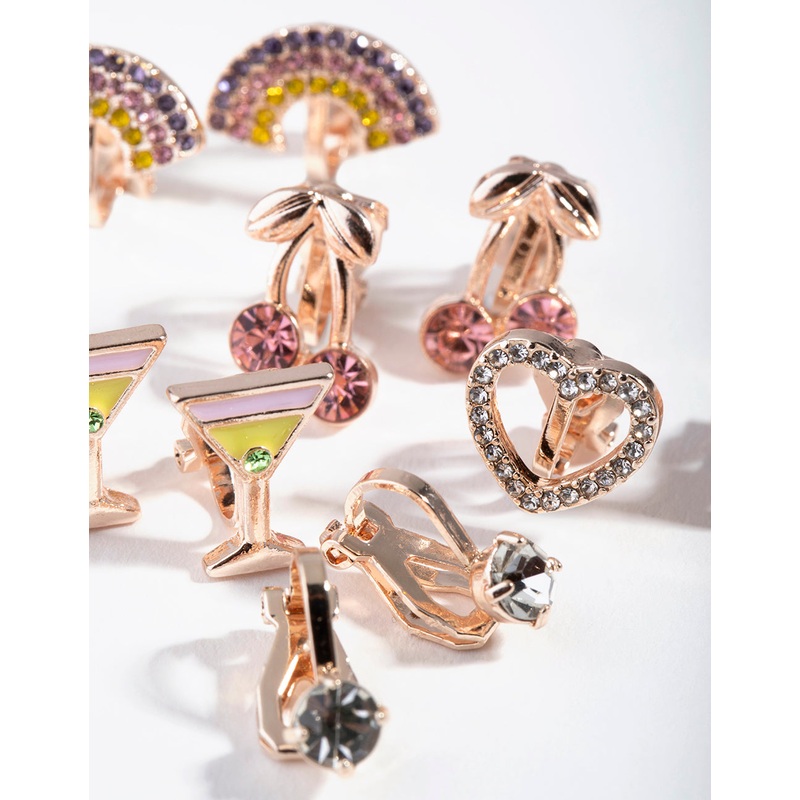 Rose Gold Pretty Clip Five-Pack