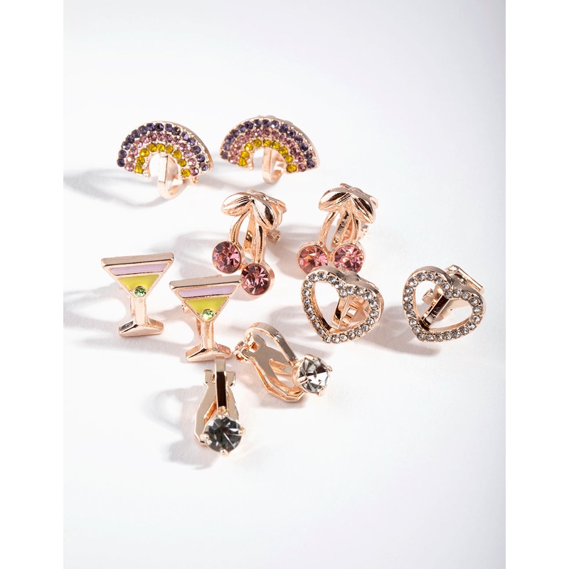 Rose Gold Pretty Clip Five-Pack