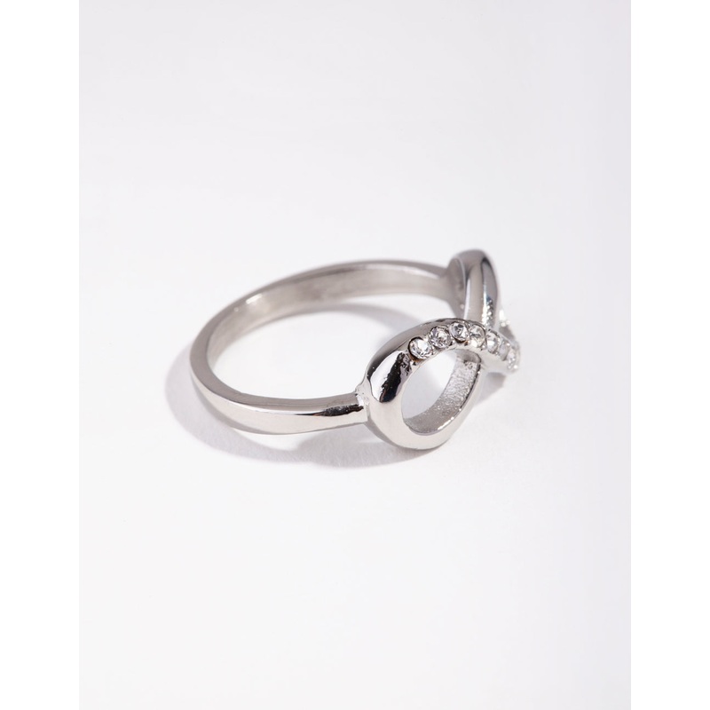 Silver Diamante Infinity Ring|SM|ML