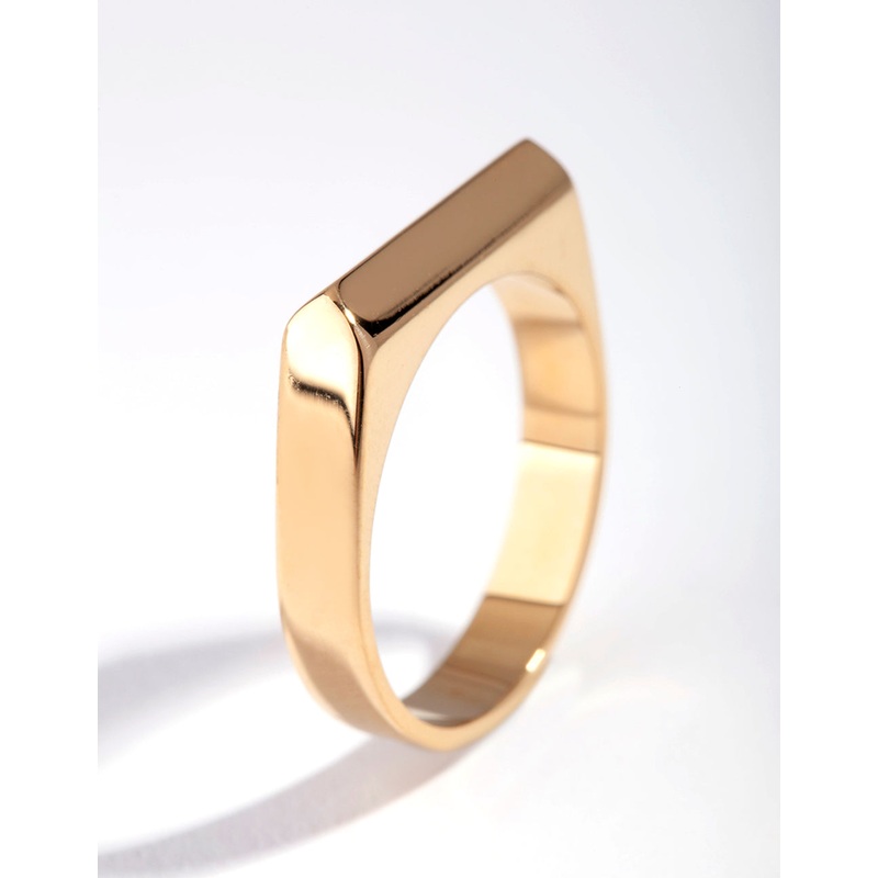 Surgical Steel Rectangle Signet Ring