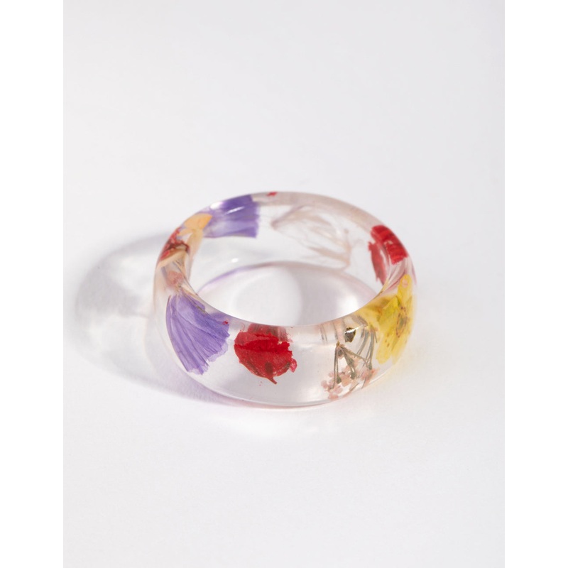 Vintage Clear Floral Ring|SM|ML