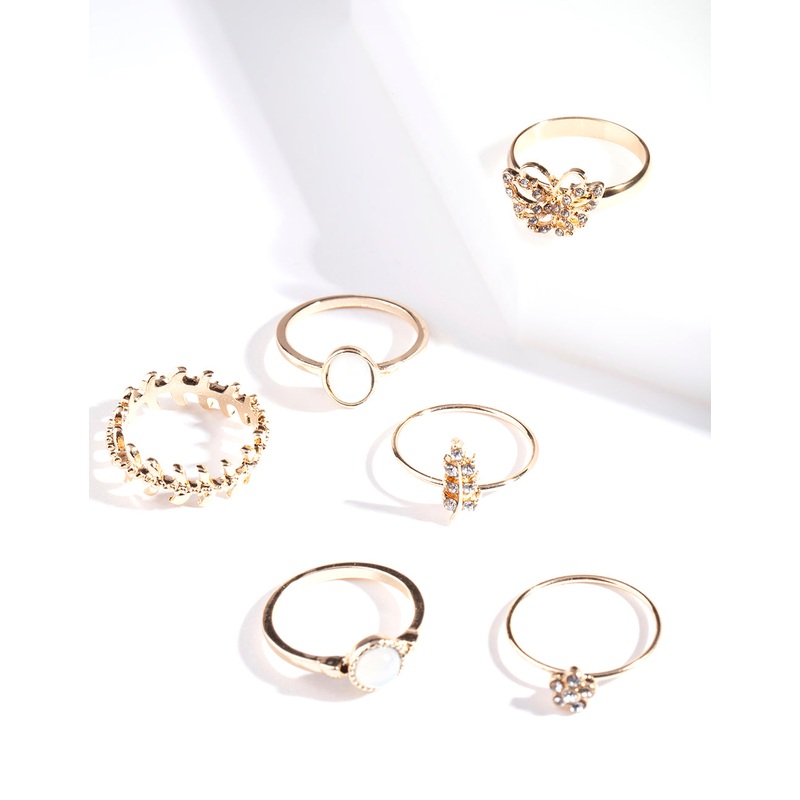 Gold Garden Stone Ring Pack|SM|ML