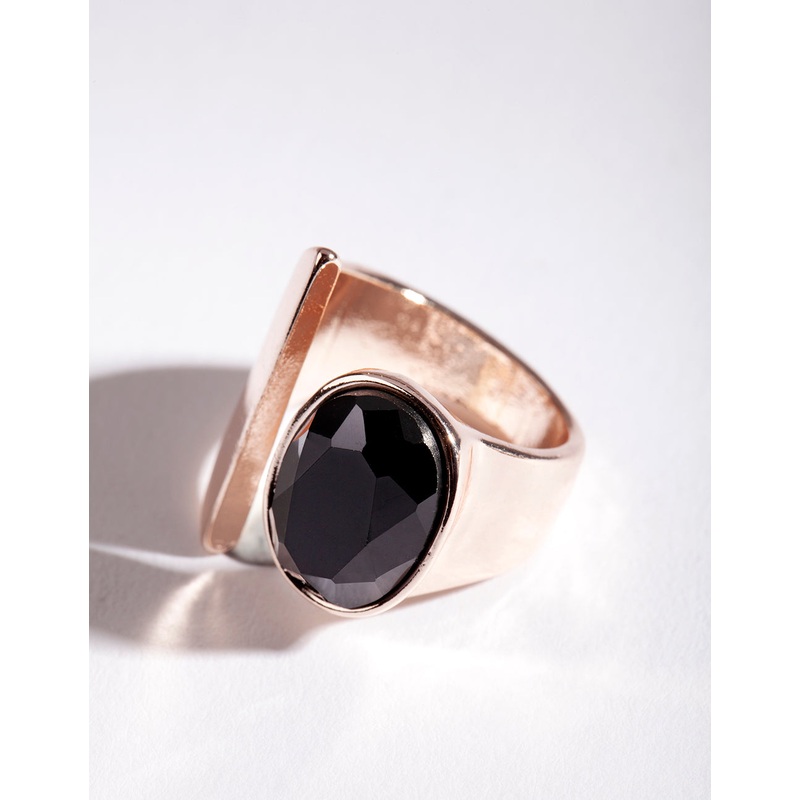 Rose Gold Open Stone Ring|SM|ML