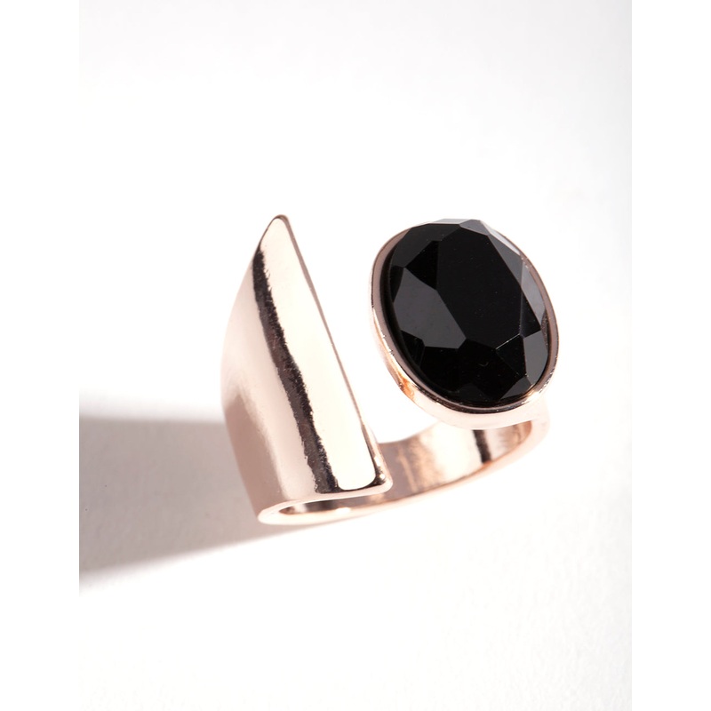 Rose Gold Open Stone Ring|SM|ML