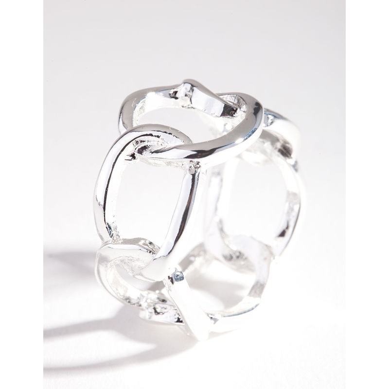 Silver Plated Wide Rectangle Ring