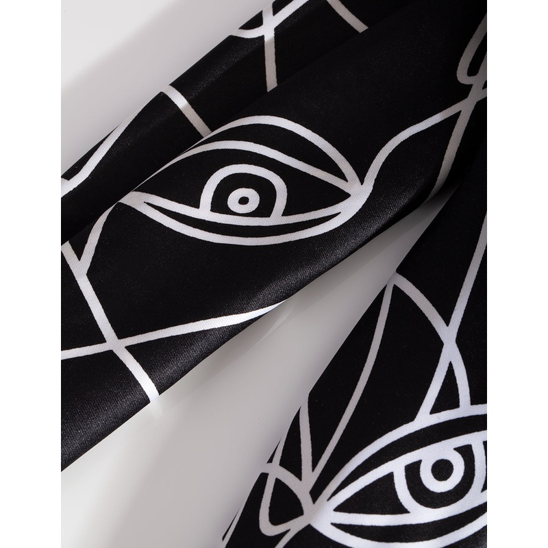 Black White Face Print Scarf