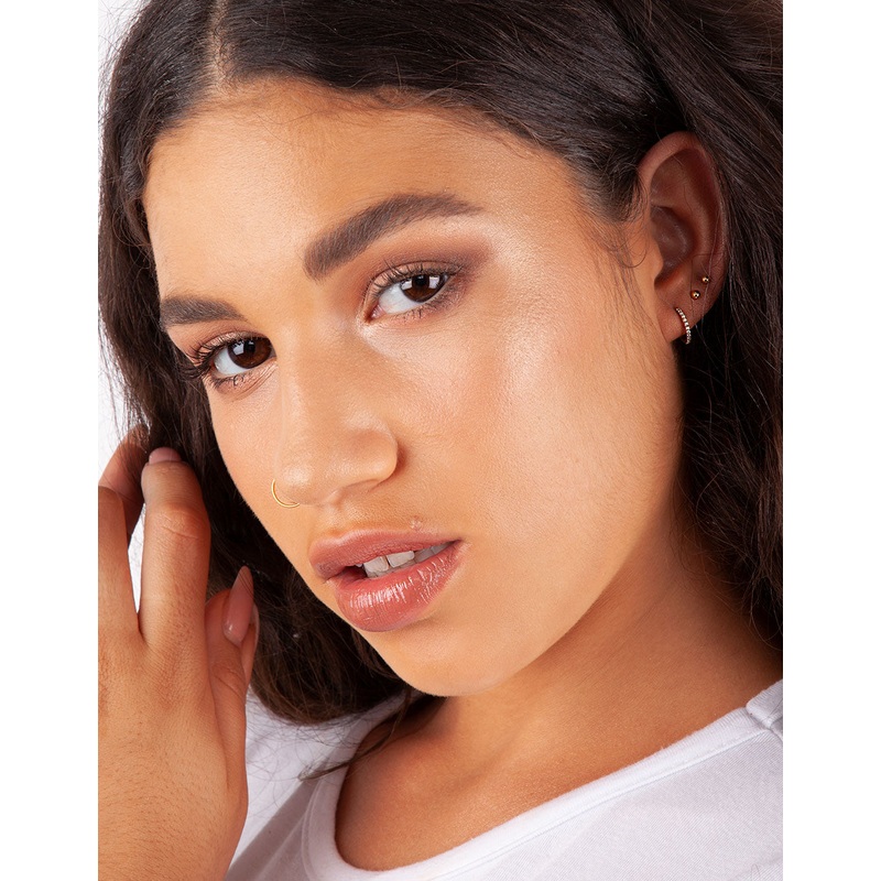 Gold Surgical Steel Hinged Ring Body Jewellery