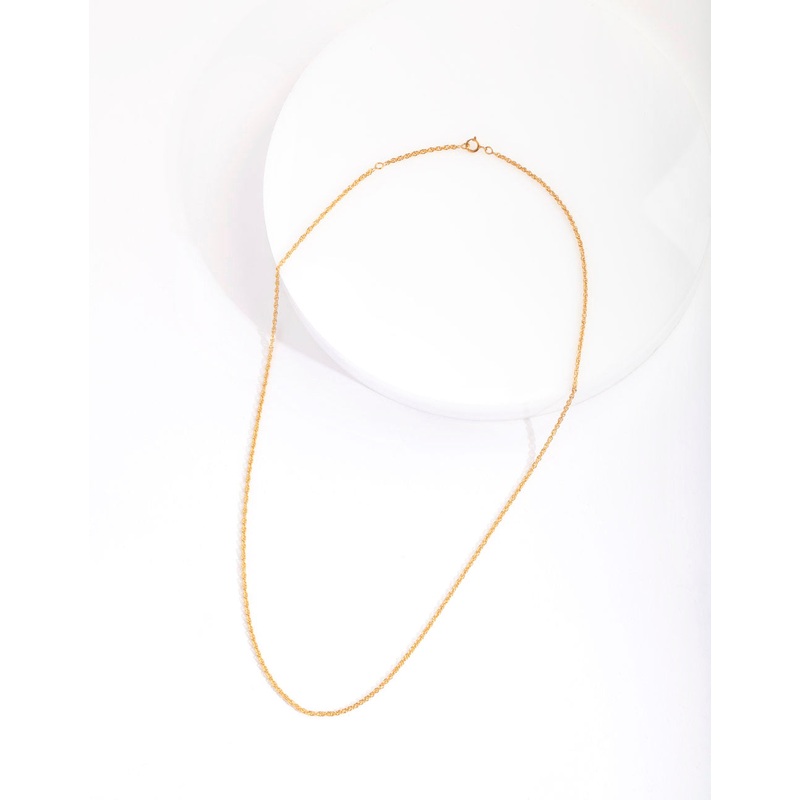 Gold Plated Sterling Silver Twist Chain Necklace