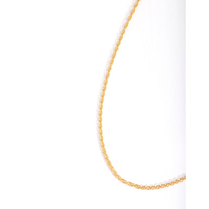 Gold Plated Sterling Silver Twist Chain Necklace