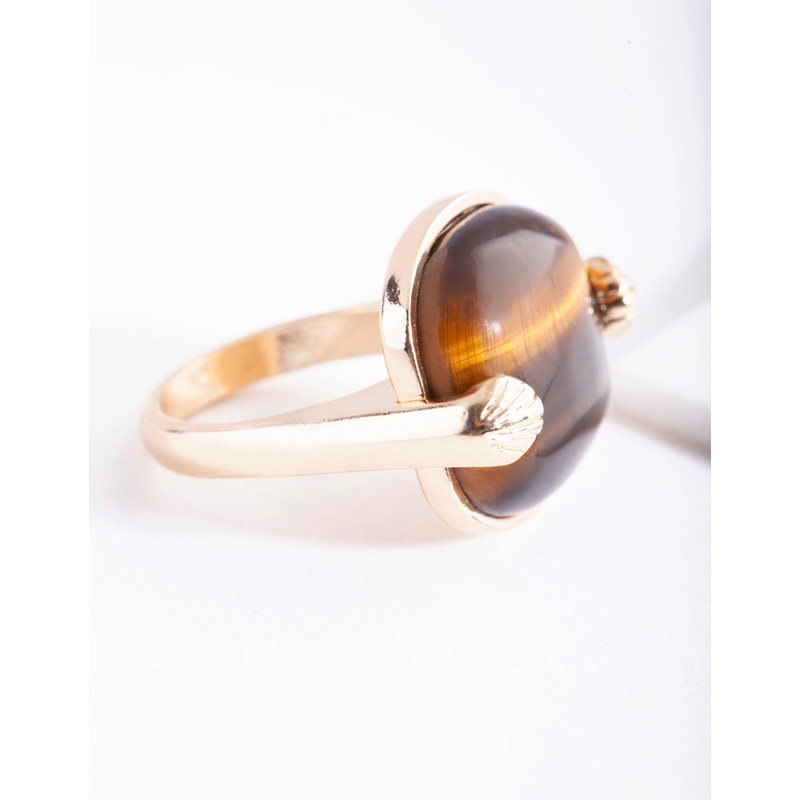 Gold Stone Claw Ring|SM|ML