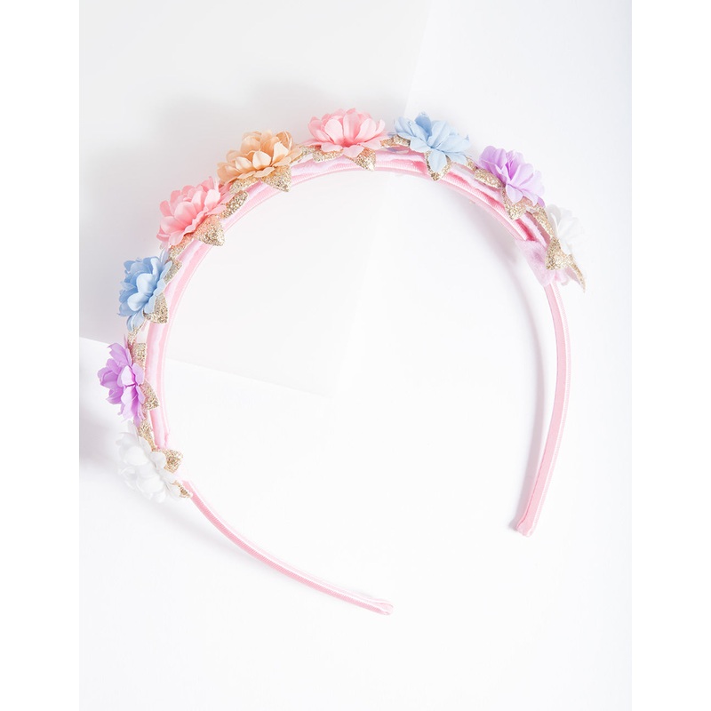 Kids Multi Coloured Flower Headband