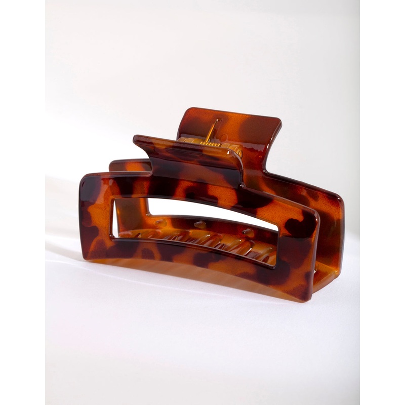 Rectangle Tortoiseshell Claw Clip