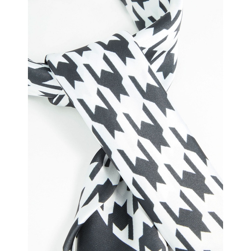 Houndstooth Print Fabric Scarf