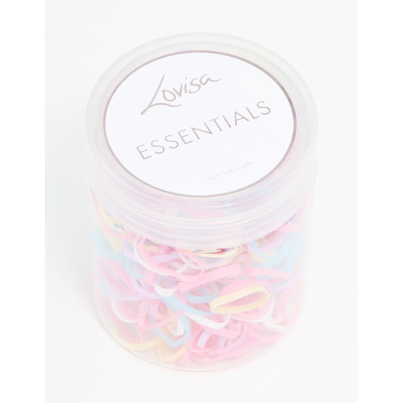Pastel Elastic Hair Ties 350-Pack