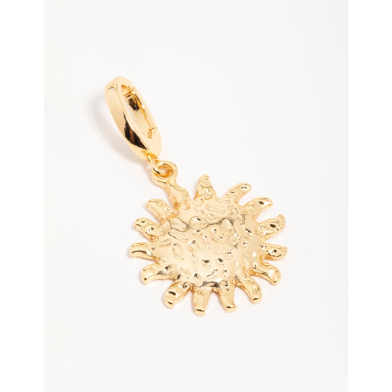 Gold Plated  Molten Sun Charm