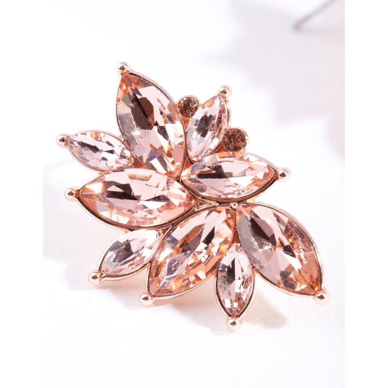 Rose Gold Mini Gem Cluster Earrings