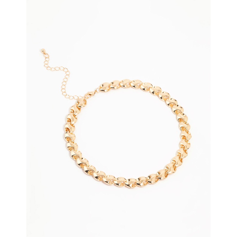 Gold Chain Choker Necklace