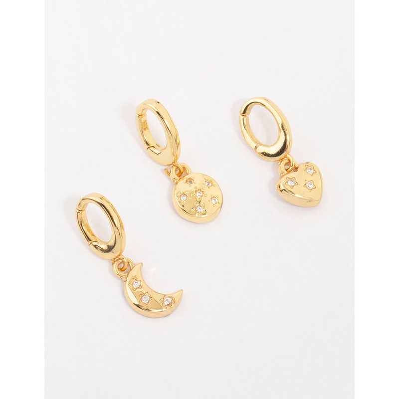 Gold Plated Celestial Charms 3-Pack