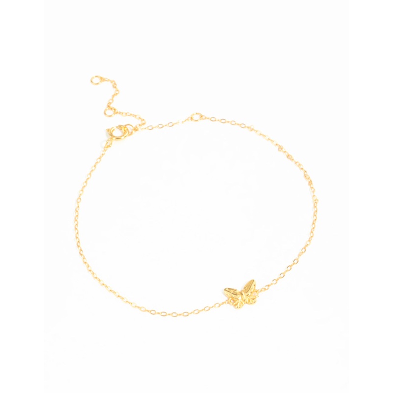 Gold Plated Sterling Silver Butterfly Bracelet
