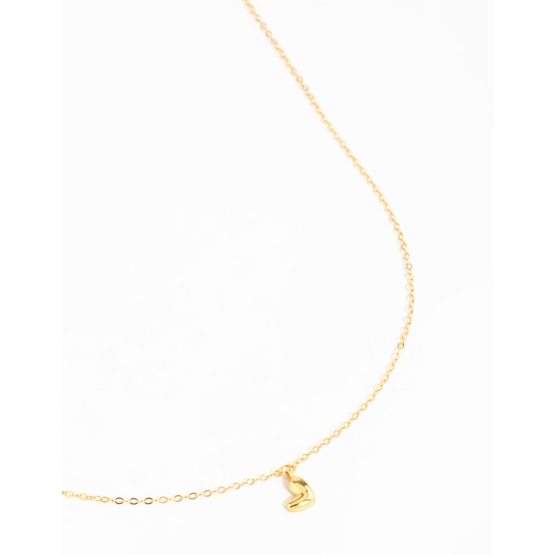 Gold Plated Sterling Silver Mini Heart Necklace