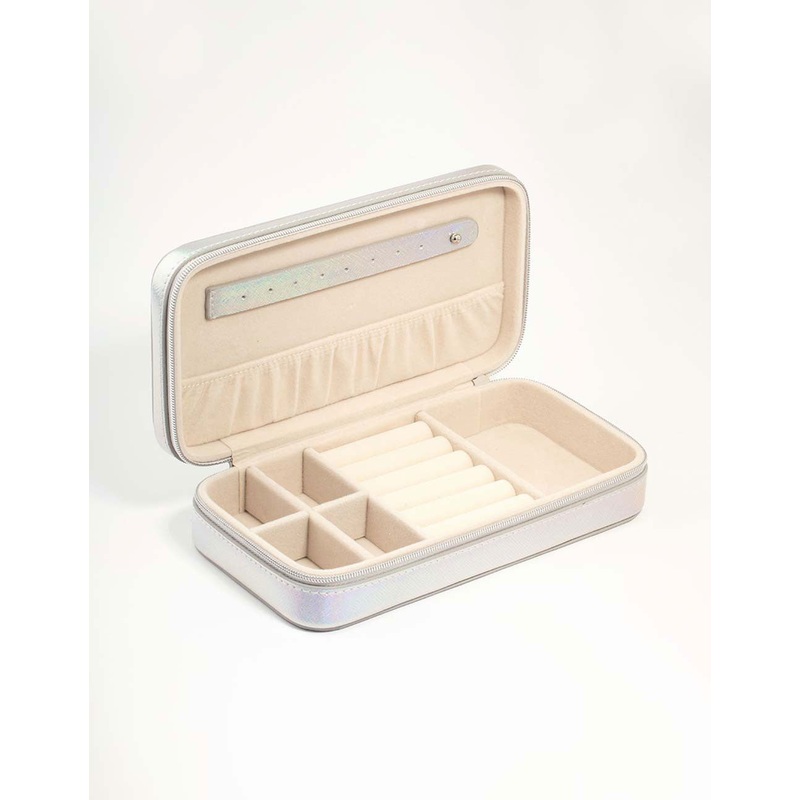 Holographic PU Leather Rectangle Jewellery Case