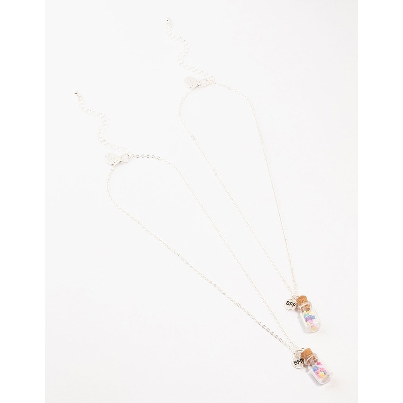 Kids Silver Shaker Bottle Pendant 2-Pack